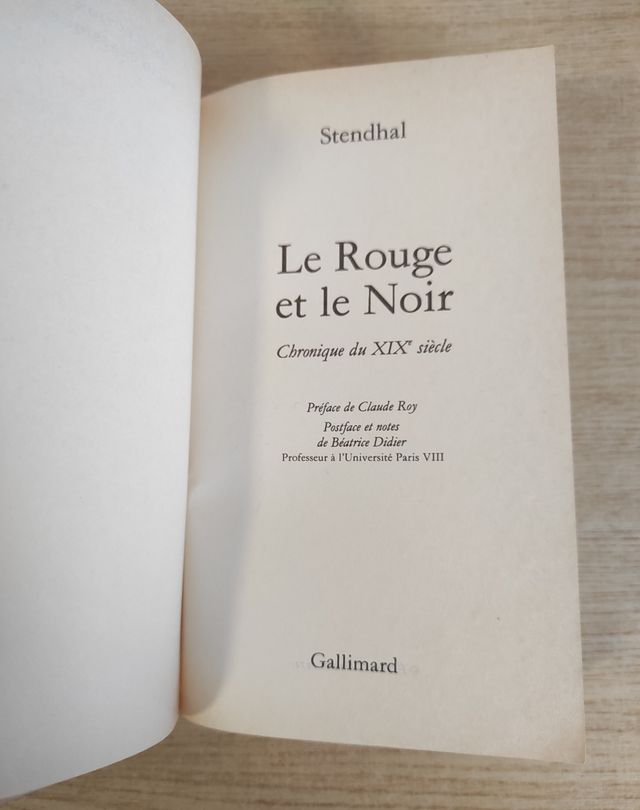 Le rouge et le noir