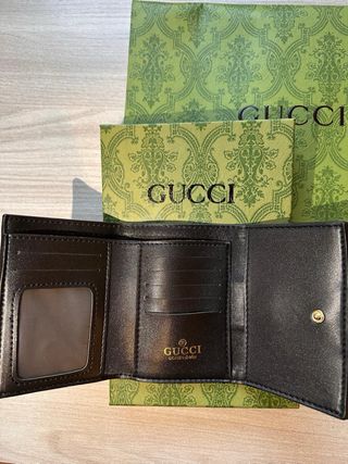 Portafoglio Gucci Beige/Marrone GG Supreme