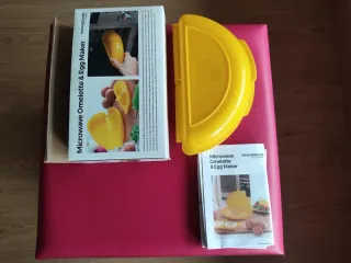 Recipiente para microondas para tortillas y huevo