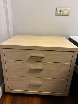 Cajonera madera clara 3 cajones