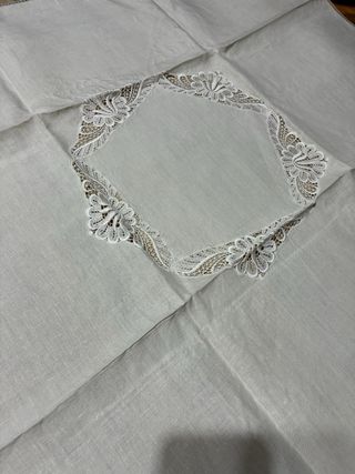 Centrotavola in lino beige