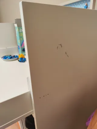 Cambiador convertible escritorio naranja