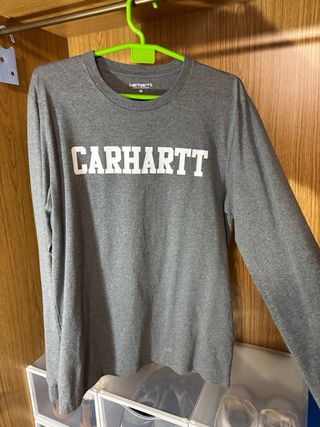 Camiseta Carhartt Manga Larga Gris Talla M