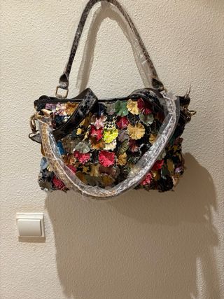 Bolso piel alta calidad multicolor