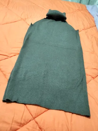 Abito donna collo alto con perline