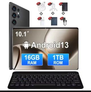 Tablet Android 13 16GB RAM 1TB ROM + Accesorios