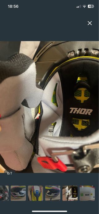 Casco Motocross Thor Amarillo Talla XL