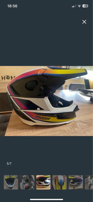 Casco Motocross Thor Amarillo Talla XL