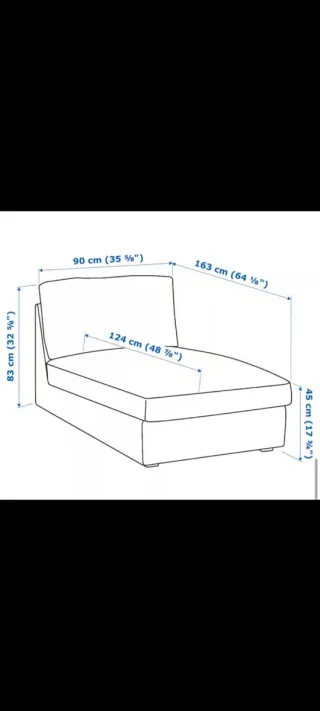 Chaise longue Kivik Ikea gris oscuro