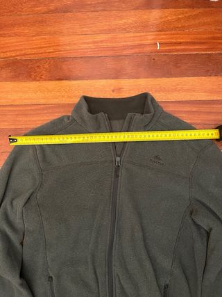 Quechua Grey Fleece Jacket Vintage Style Size M