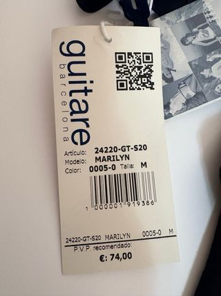 Camiseta tirantes Guitare negra