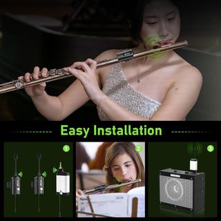 Micrófono Inalámbrico Flauta Dual UHF Nuevo