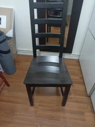 Sillas de madera wenge x 3