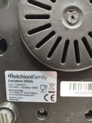 EXTRACTOR EN FRIO MELCHIONI FAMILY VEGA