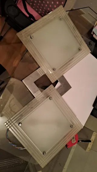 Lámpara doble cristal