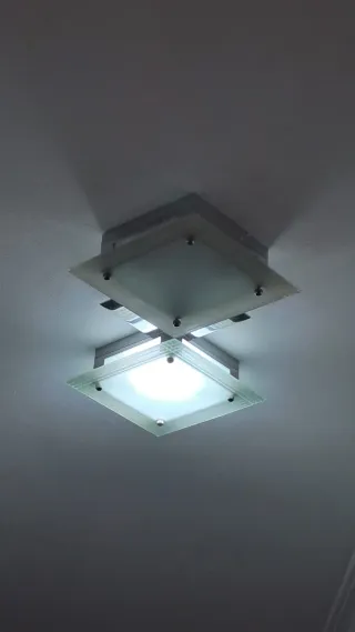 Lámpara doble cristal