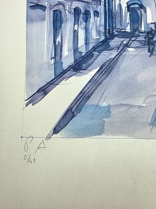 Litografia originale Edmondo Maneglia 50x70