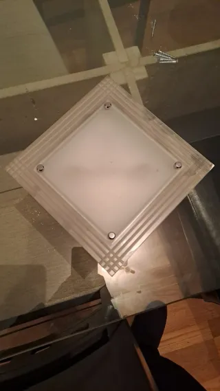 Lámpara de cristal cuadrada