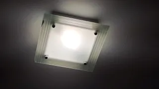 Lámpara de cristal cuadrada