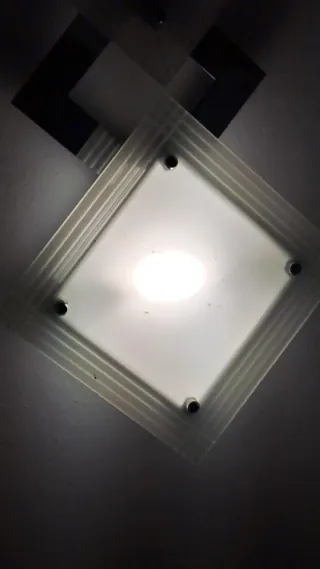 Lámpara de cristal cuadrada