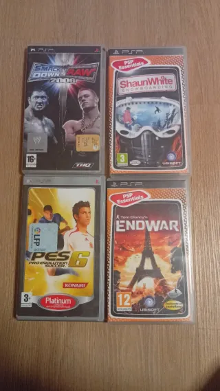 Lote 4 Juegos PSP: WWE, Shaun White, PES 6, Endwar