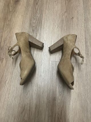 Zapatos Camper Beige Peep Toe
