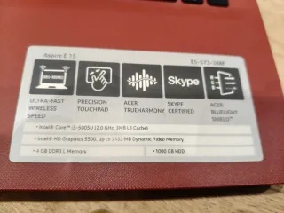 Portatile Acer Aspire E15 Rosso