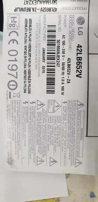 Placa Main LG 42LB652V-ZA