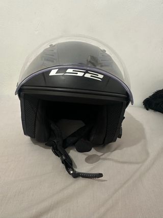 Casco LS2 Jet Abierto Visor Transparente y microfo