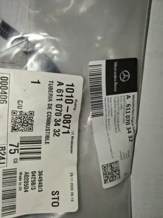 Tubería combustible Mercedes