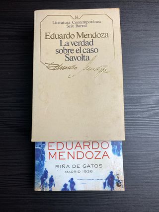 Lote dos libros Eduardo Mendoza
