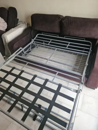 Sofá cama italiano + colchón IKEA como nuevo