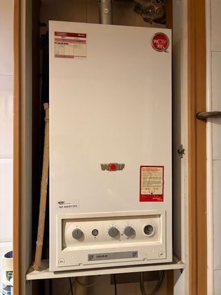 Caldera de gas Wolf blanca