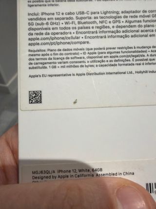 iPhone 12 Blanco 64GB (Fallo Altavoz)