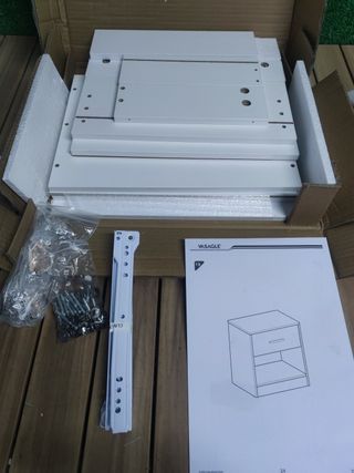 VASAGLE Mesita de Noche Blanco Nube LET619T14