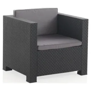 Conjunto Jardín Resina Sophie Sofá + 2 Sillones + Mesa