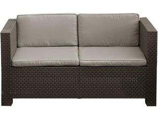 Conjunto Jardín Resina Sophie Sofá + 2 Sillones + Mesa