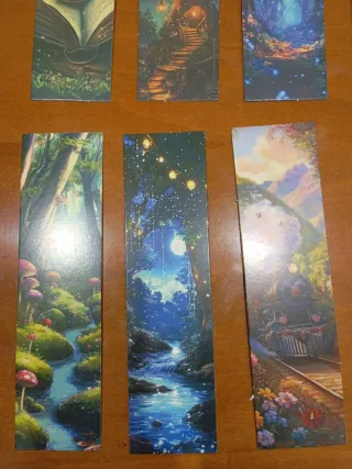 10 Marcapáginas Fantasía Cartulina