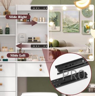 Tocador de maquillaje con espejo