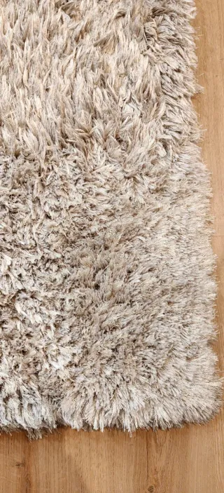 Alfombra beige pelo largo 1,20x2,20