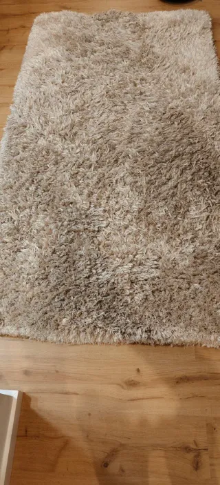 Alfombra beige pelo largo 1,20x2,20