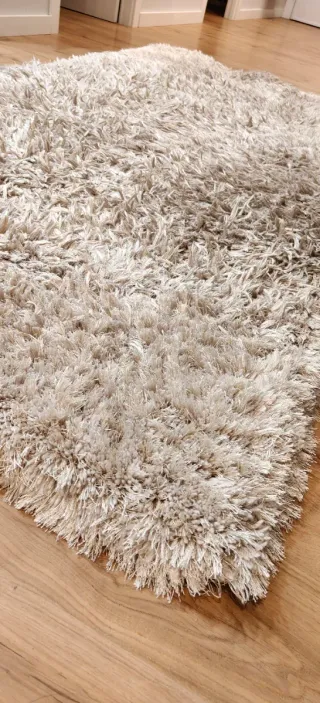 Alfombra beige pelo largo 1,20x2,20
