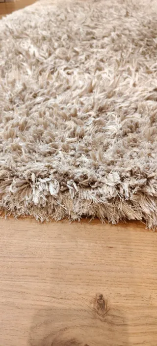 Alfombra beige pelo largo 1,20x2,20