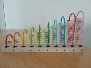 Ábaco infantil arcoíris