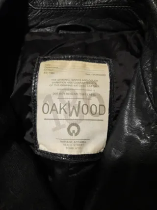 Chaqueta cuero vintage efecto desgastado