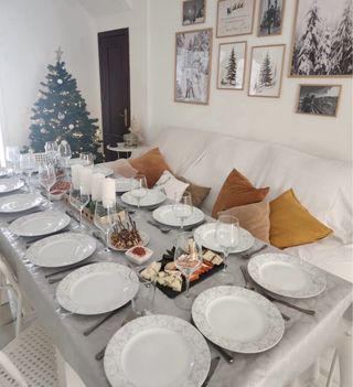 Mesa de comedor blanca extensible de 140 a 240