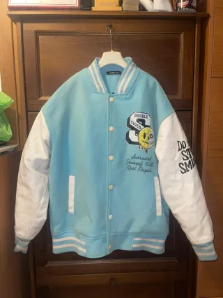 Felpa Store up blu e bianca taglia M