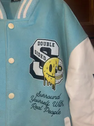 Felpa Store up blu e bianca taglia M