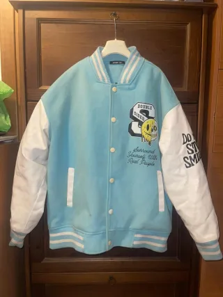 Felpa Store up blu e bianca taglia M