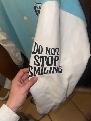 Felpa Store up blu e bianca taglia M